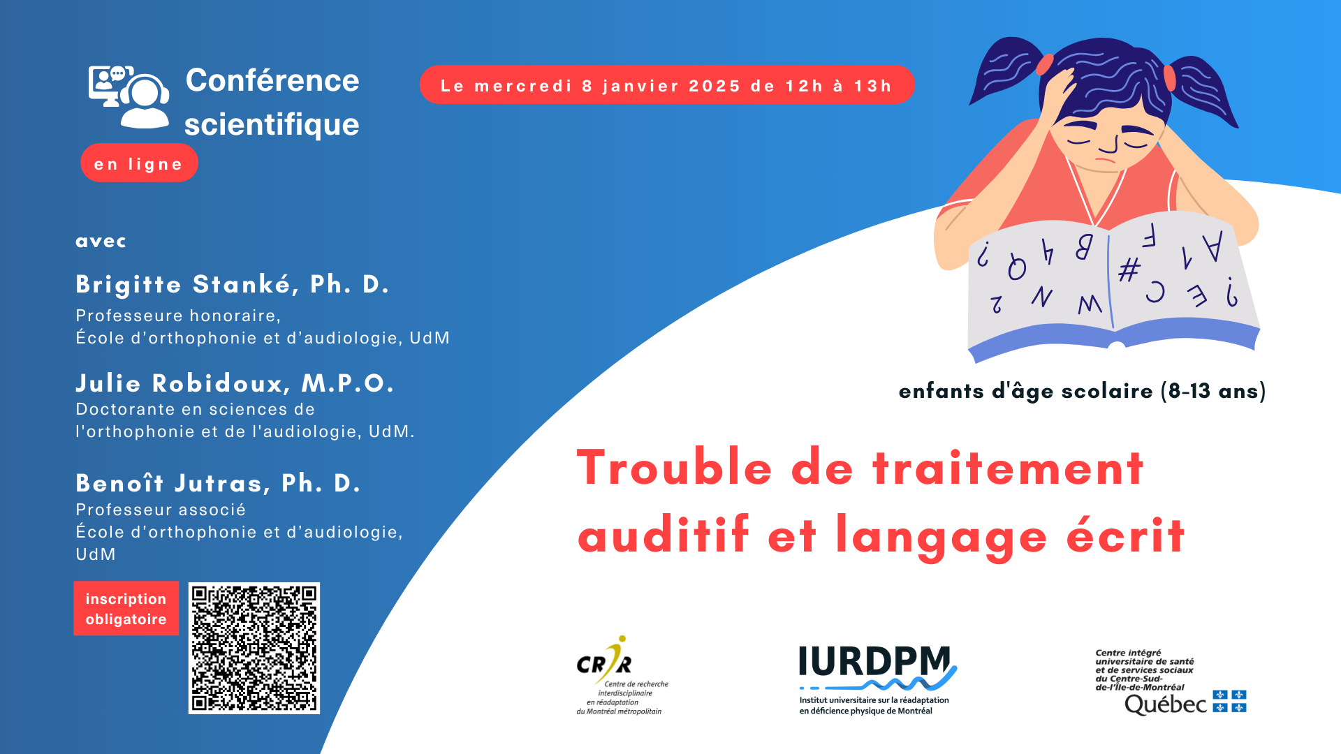 Trouble de traitement auditif et langage écrit