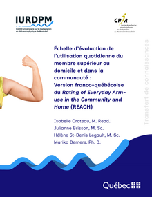 Échelle d'évaluation de l'utilisation quotidienne du membre supérieur à domicile et dans la communauté: REACH
